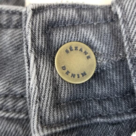 Sezane Jeans Womens US 2 FR 34 Gray Le Crop High Rise Wide Leg Denim Pants NWOT - Picture 8 of 12